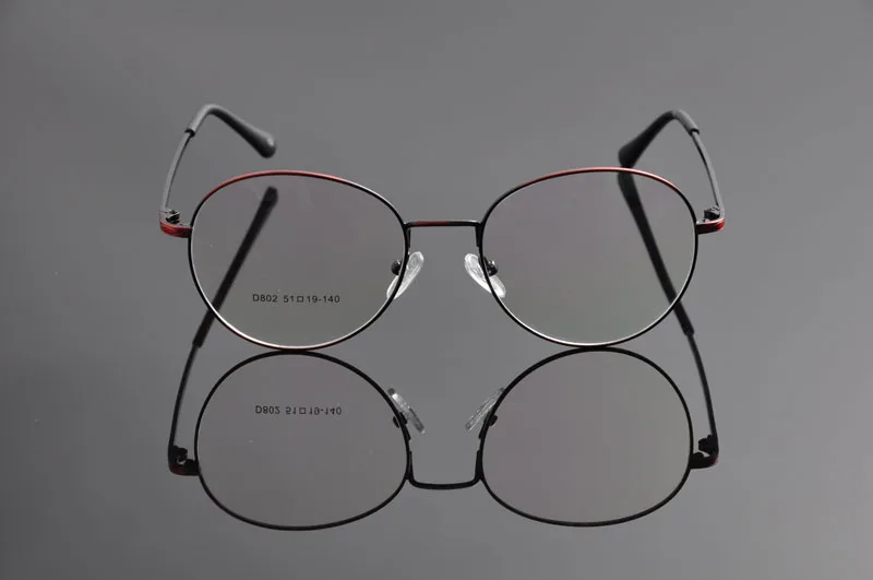 Оправа для очков для женщин, оправа для очков, очки monturas de gafas, оправа для очков, мужские круглые очки в металлической оправе EV1148 - Цвет оправы: Red