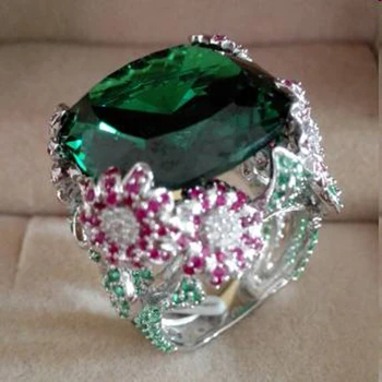 

Real Anillos Qi Xuan_Trendy Jewelry_luxury Big Stones Cocktails Rings_S925 Silver Cocktail Finger Rings_ Factory Directly Sales