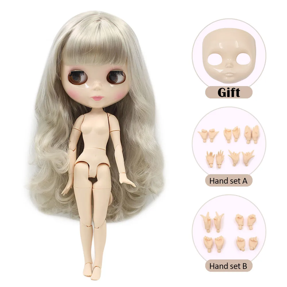ICY Blyth кукла Обнаженная соединение тело с ручной набор AB не макияж лицо в подарок 30 см 1/6 BJD куклы модные игрушки подарок для девочки - Цвет: 230BL3167J