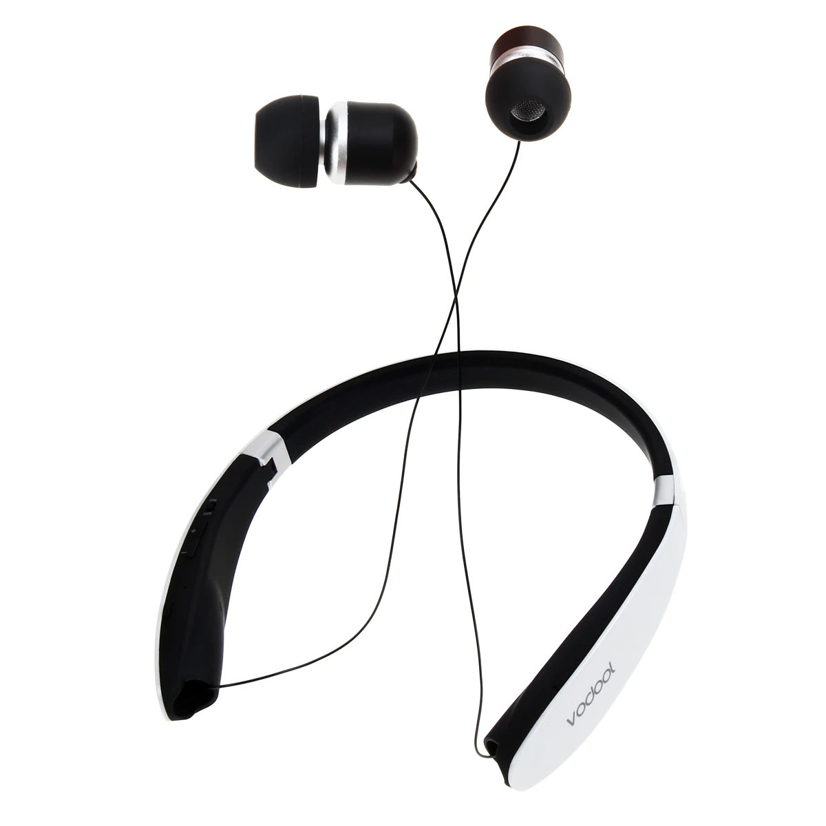 

Foldable Wireless Bluetooth Stereo Earphone Auriculares Extensible Earpiece Cable Handsfree Call Headset with Microphone