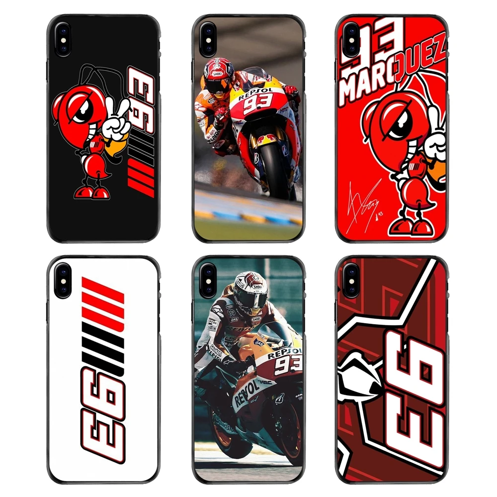 

Marc Marquez motorcycle 93 Pattern For iPhone 4 4S 5 5S 5C SE 6 6S 7 8 Plus X XR XS Max iPod Touch 4 5 6 Accessories Shell Case