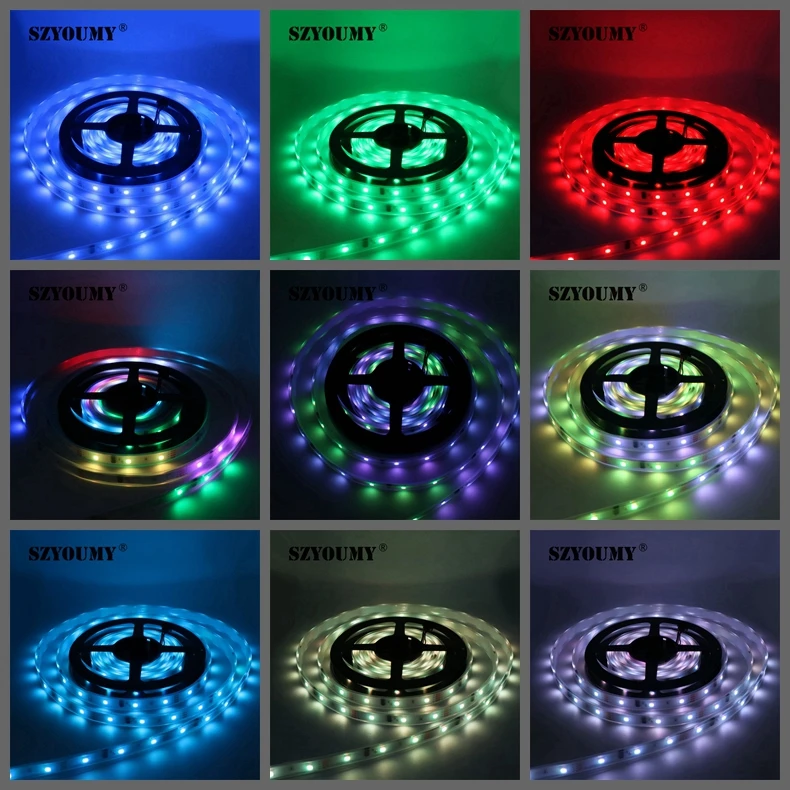 SZYOUMY 5M 12V 6803 IC Dream Color RGB Светодиодная лента 5050 SMD 30 светодиодов/м IP66