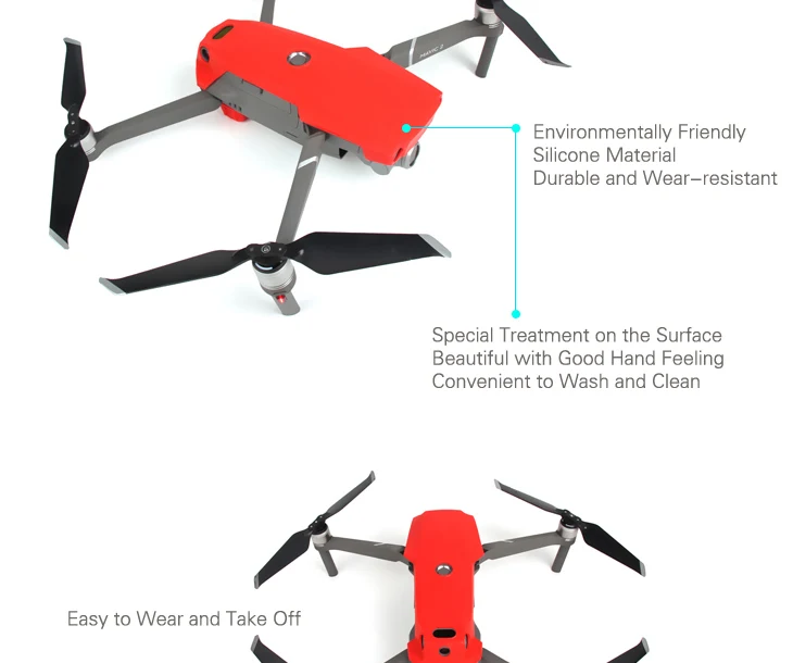 DJI Mavic 2 ProZoom Scratch-proof Silicone Protective Body Cover Fuselage Protection Body Protector Case for Drone Accessories-13