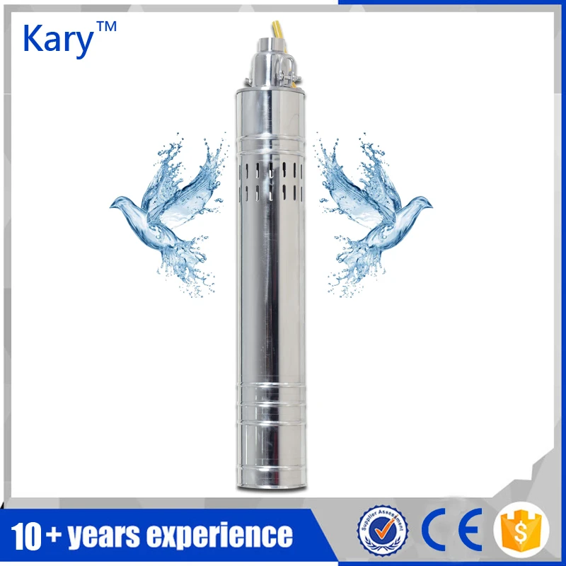 

Kary 2017 new design 24v 36v DC brushless submersible solar powered water pump, 80m lift 13GPM solar bore pump for deep well