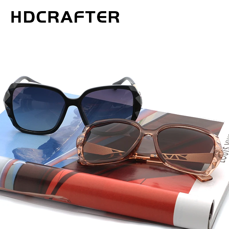 Новое поступление HDCRAFTER Элитный бренд Дизайн солнцезащитные очки негабаритных