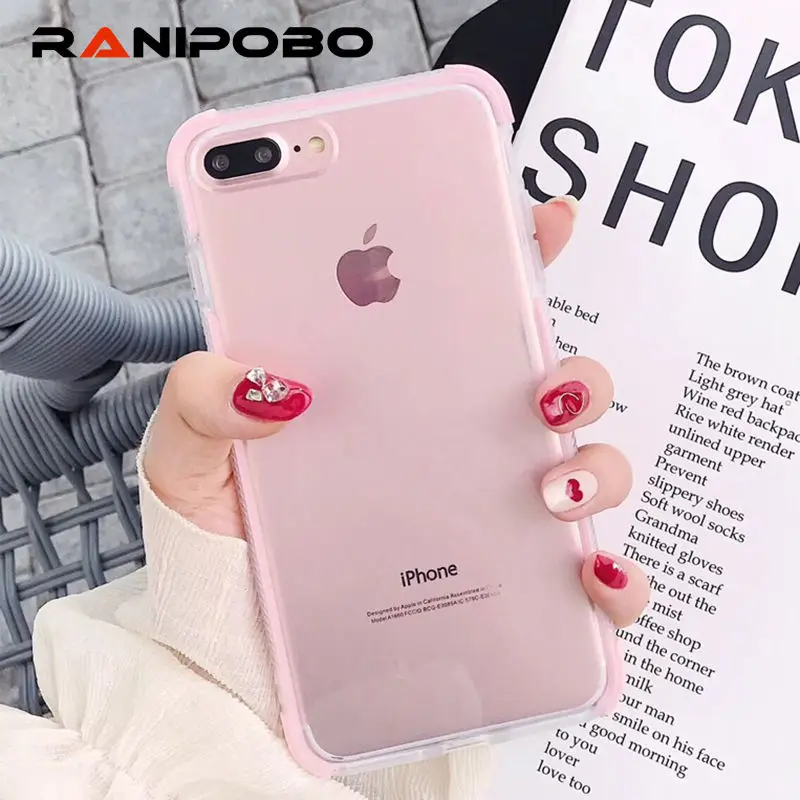 

Clear Transparent Phone Case for iPhone X 7 8 Plus 6 6S Plus Ultra thin soft TPU Anti-knock Back Cover For Samsung S8 S9