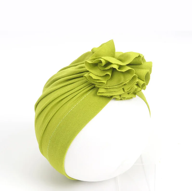 New Fashion Flower Baby Hat Newborn Elastic Baby Turban Hats for Girls 10 Colors Cotton Infant Beanie Cap 1 PC baby stroller accessories Baby Accessories