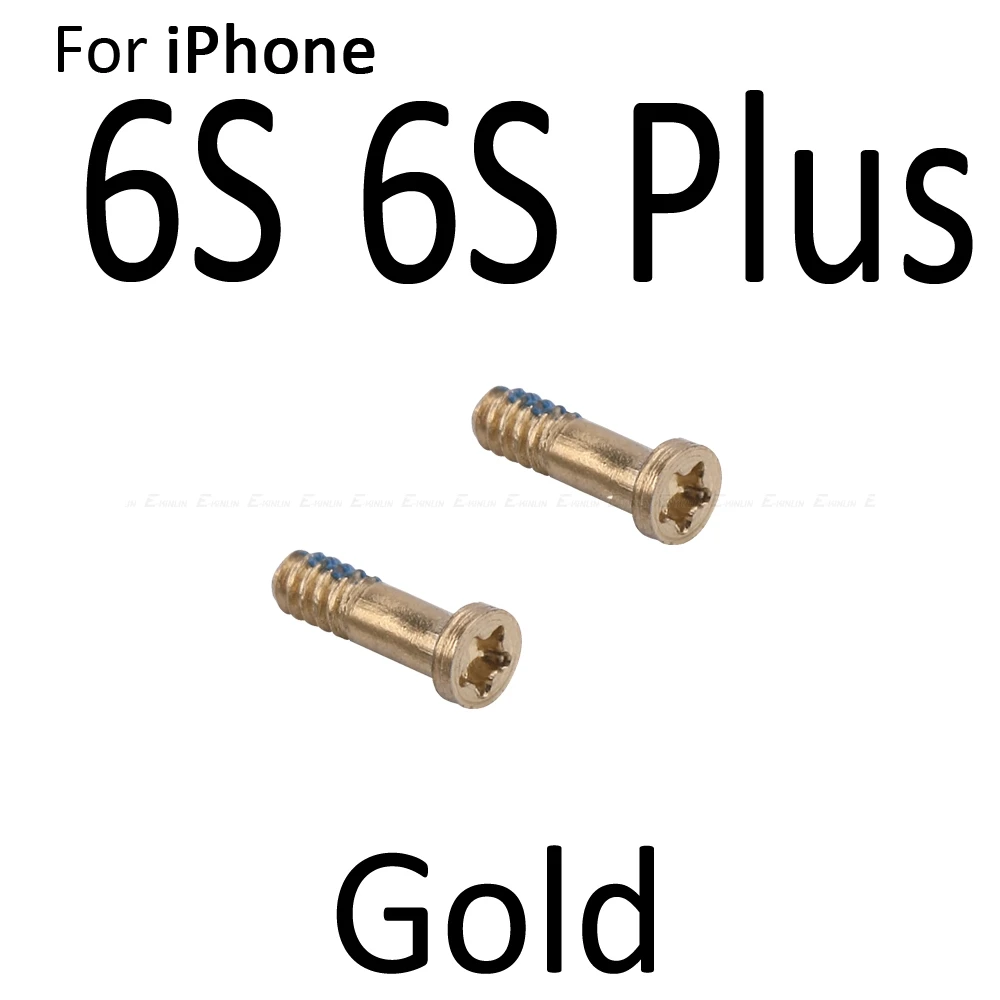 10 компл. Нижний винт Набор для iPhone 4, 4S, 5, 5S, SE, 6, 6 S, 7 Plus Винты Комплект болтов док-станция соединительные запчасти