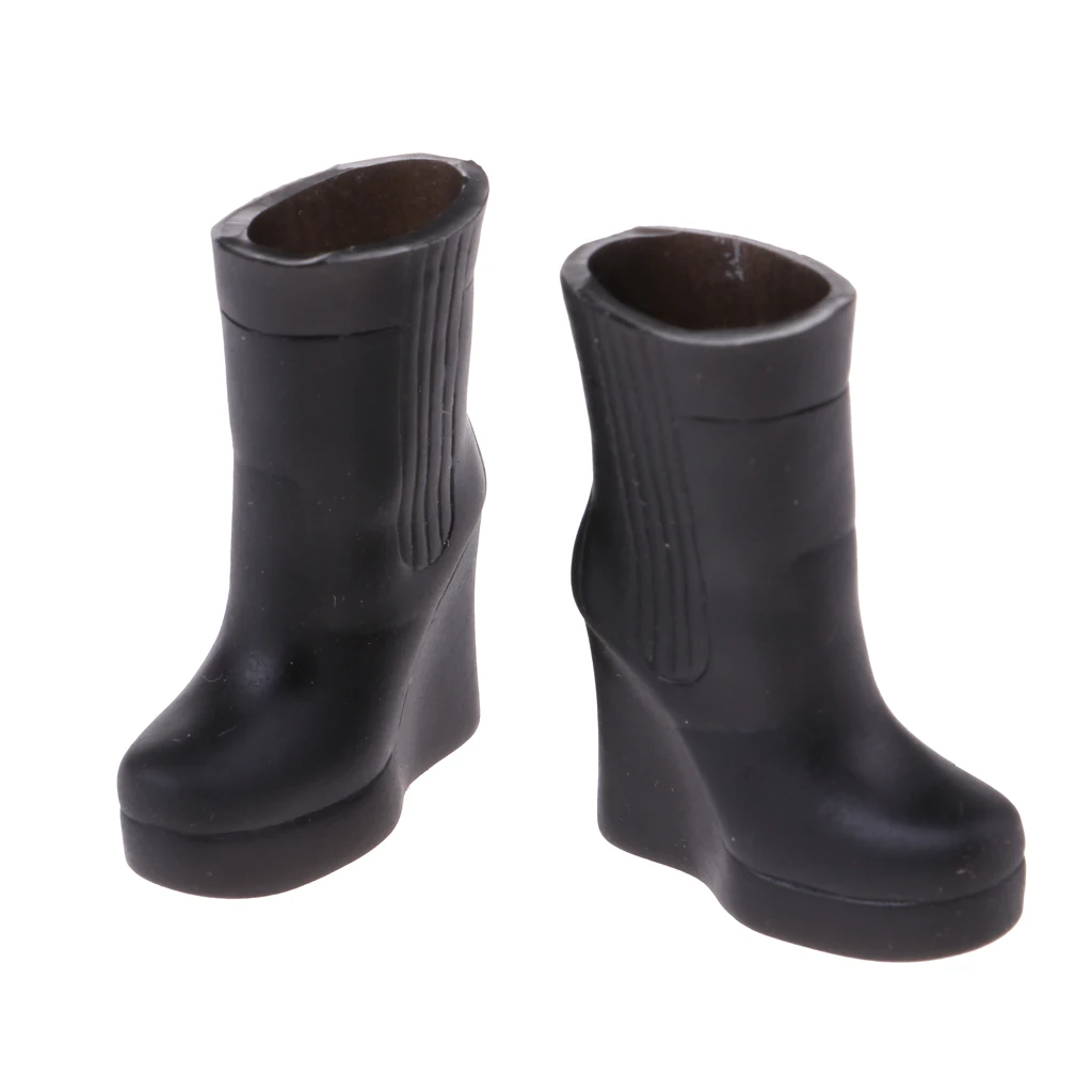 Trendy Plastic High Heel Boots for 1/6 Blythe Doll Wedge Shoes for Licca Doll Mini Shoes