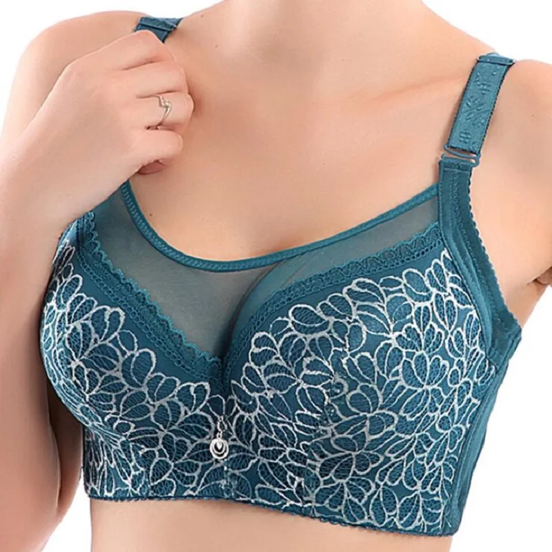 

Women bralette lingerie big size lace underwear plus size push up bra 36 38 40 42 44 46 C D cup Intimates Female bh brassiere