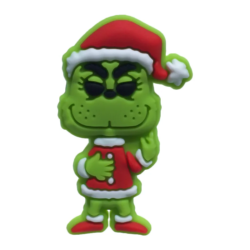 Одна распродажа 1 шт как Grinch украли Chris PVC обуви амулеты обуви аксессуары украшения для обуви для cro jibz Детские вечерние X-mas подарок