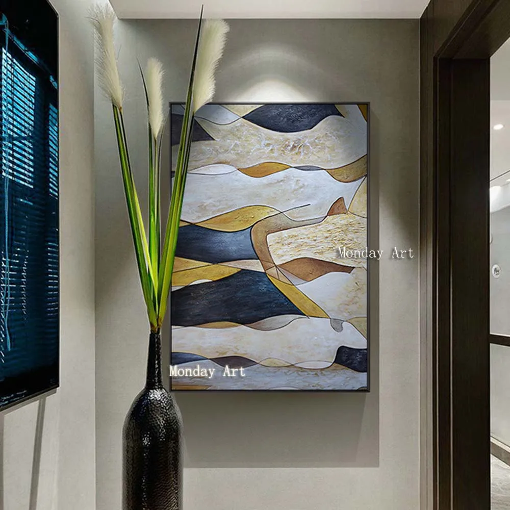 Kaufen Große malerei Hand gemalt Liebhaber Regen Landschaft Ölgemälde Auf Leinwand Wand Kunst Bilder Für Wohnzimmer Home Decor beste geschenk