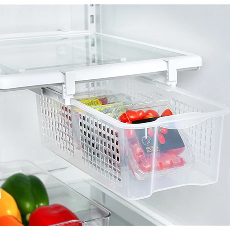 

New Fridge Mate Refrigerator Pull Out Bin Home Organizer Storage Organizer Drawer Space Saving Organizer Egg Storage Box