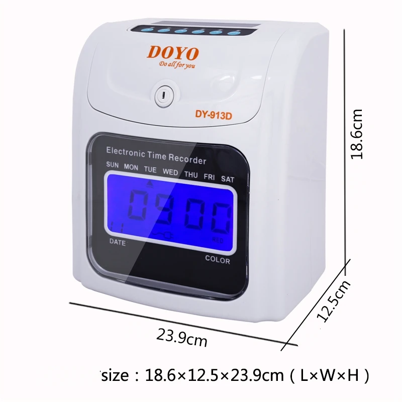 

Electronic time clocks English Electronic attendance machine Employee labor card battery Power outage available English