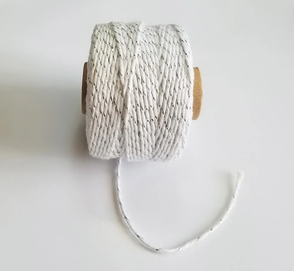Uncategorized Macrame Twine 100 cotton 100mroll twine cords macrame rope string thread for party gift pack wedding decoration accessory diy in from home