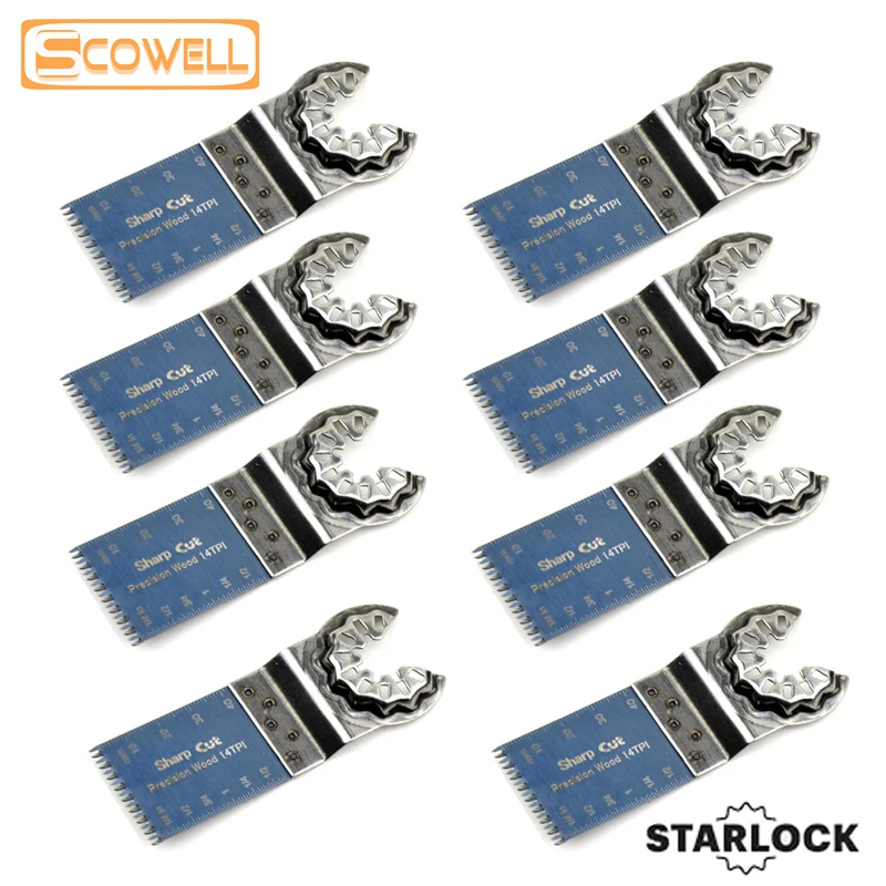 30% Off 8 PCS / Box Starlock Japanese Teeth Oscillating Multi Tool Saw Blades For Starlock system Oscillating Tools machine