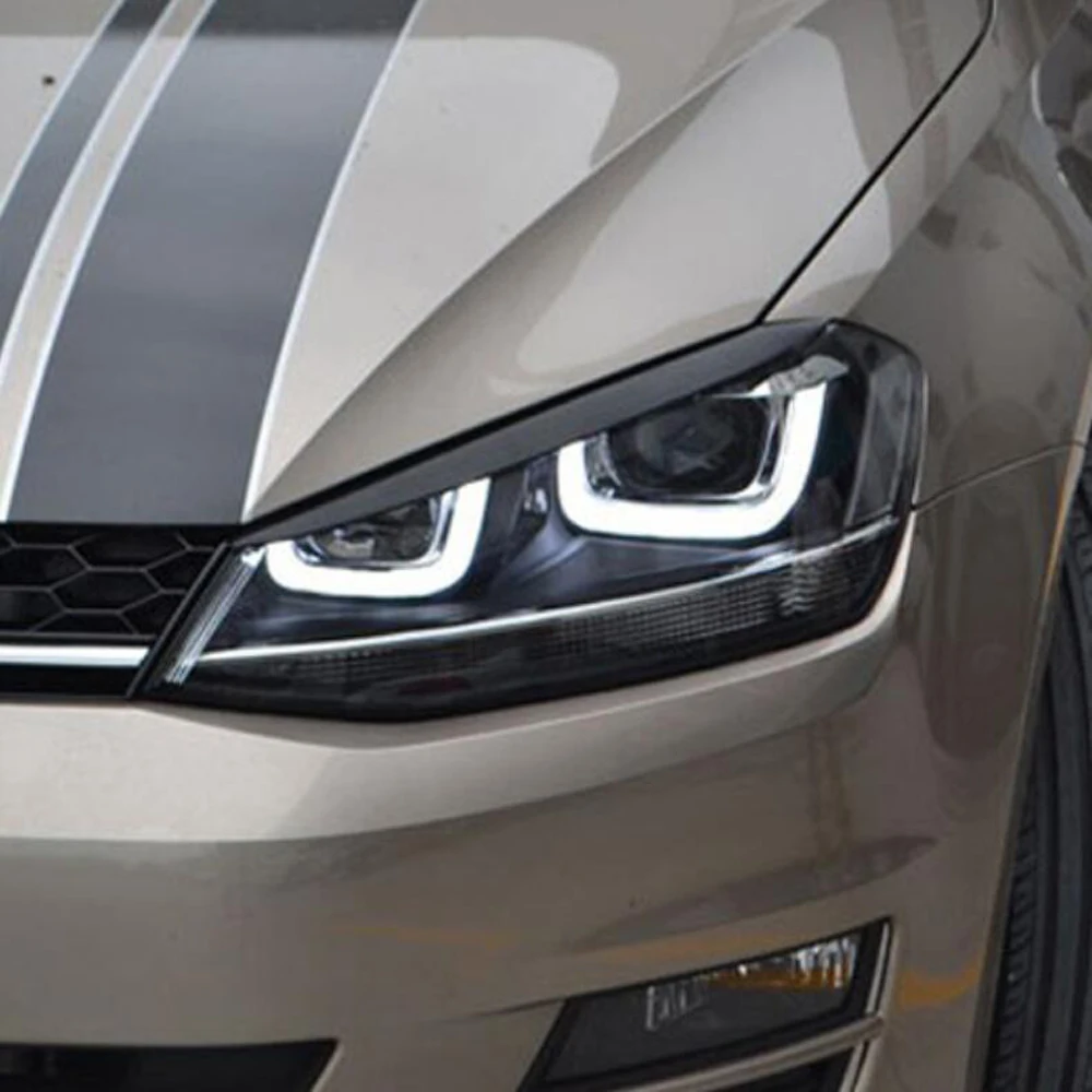 

Car Accessories ABS headlight lamp cover light eyebrow bonnet modification Lamp cover For VW Volkswagen Golf 7 MK7 2014 2013