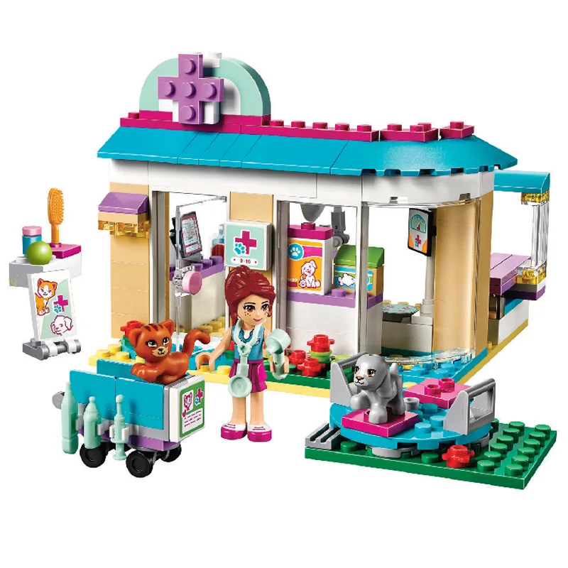 

BELA 10537 Pet Hospital Vet Clinic Building Blocks Bricks 41085 Friends Figure Toys Girls Birthday Gift Toys