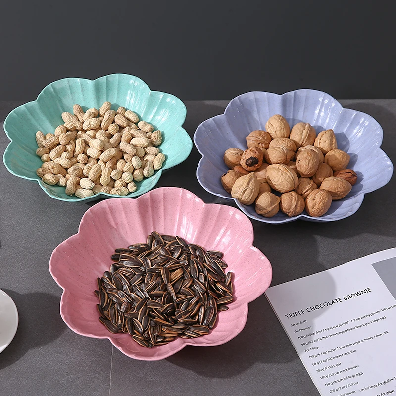 

Household fruit bowl living room coffee table plastic small fruit plate candy dish dried fruit plate office snack plate ZSP01288