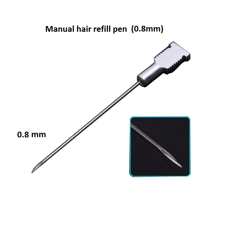 Ручная имплантированная ручка для посадки волос бровей - Цвет: 0.8MM needle