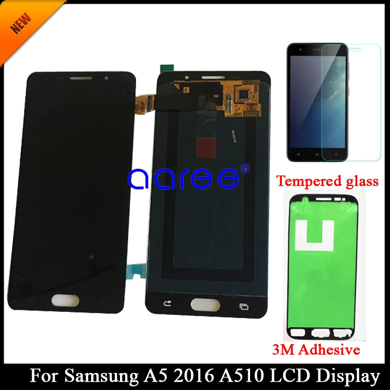 

100% Tested Super AMOLED For SAMSUNG A5 2016 A510 LCD Display for Samsung A510F A5 2016 LCD Screen Touch Digitizer Assembly