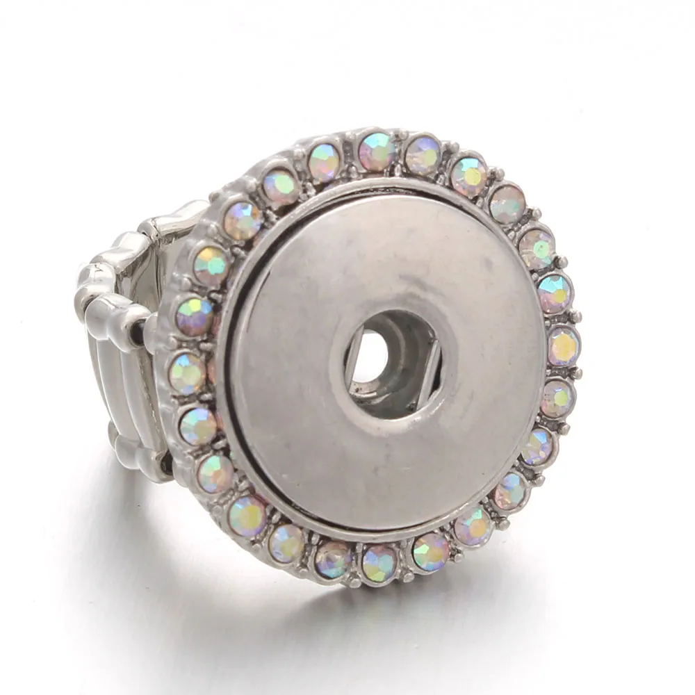 Винтажное DIY эластичное кольцо с защелками 18 мм и 12 мм Металлические Кнопки wo мужские модные ювелирные изделия мужское кольцо одно направление ZH001 - Цвет основного камня: ZH001D