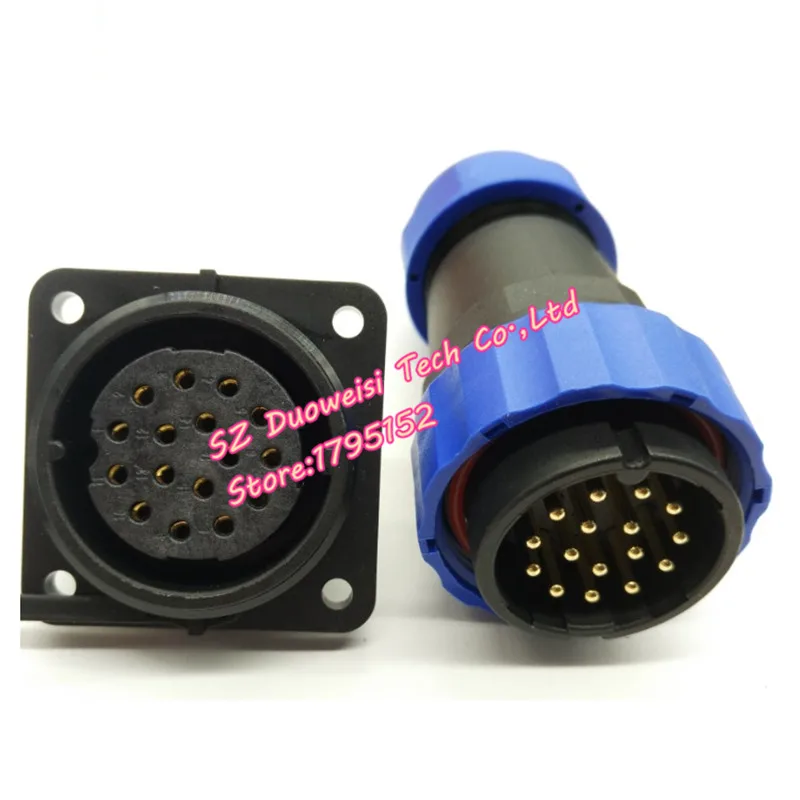 

Waterproof air socket DWS-28 3 / 5 / 7 / 9 pin 4 hole socket 28mm