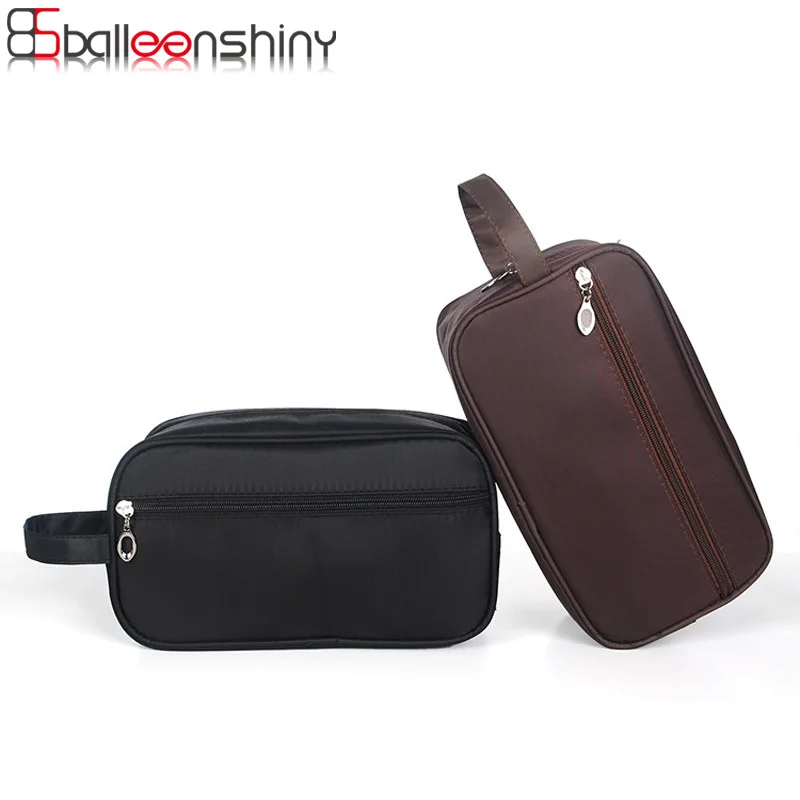 

BalleenShiny Men Cosmetic Storage Bag Makeup Organizer For Male Travel Toiletry Pouch