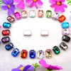 Glass Crystal Silver claw settings 7 sizes nice colors mix Rectangle shape Sew on rhinestone beads clothes shoes diy trim ► Photo 2/2