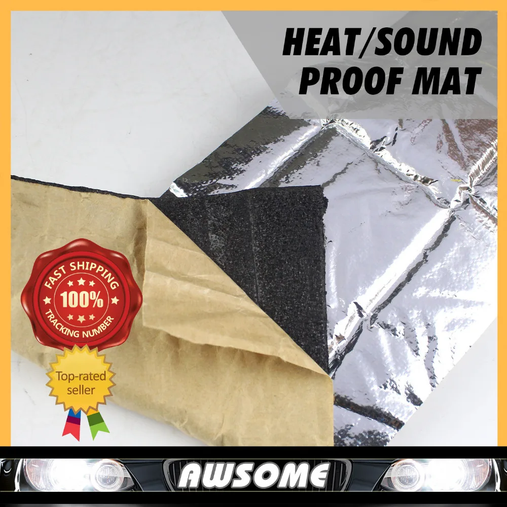 30cmx100cm 12 x40 font b CAR b font TRUCK Auto Heat SOUND Control Shield FOIL INSULATION