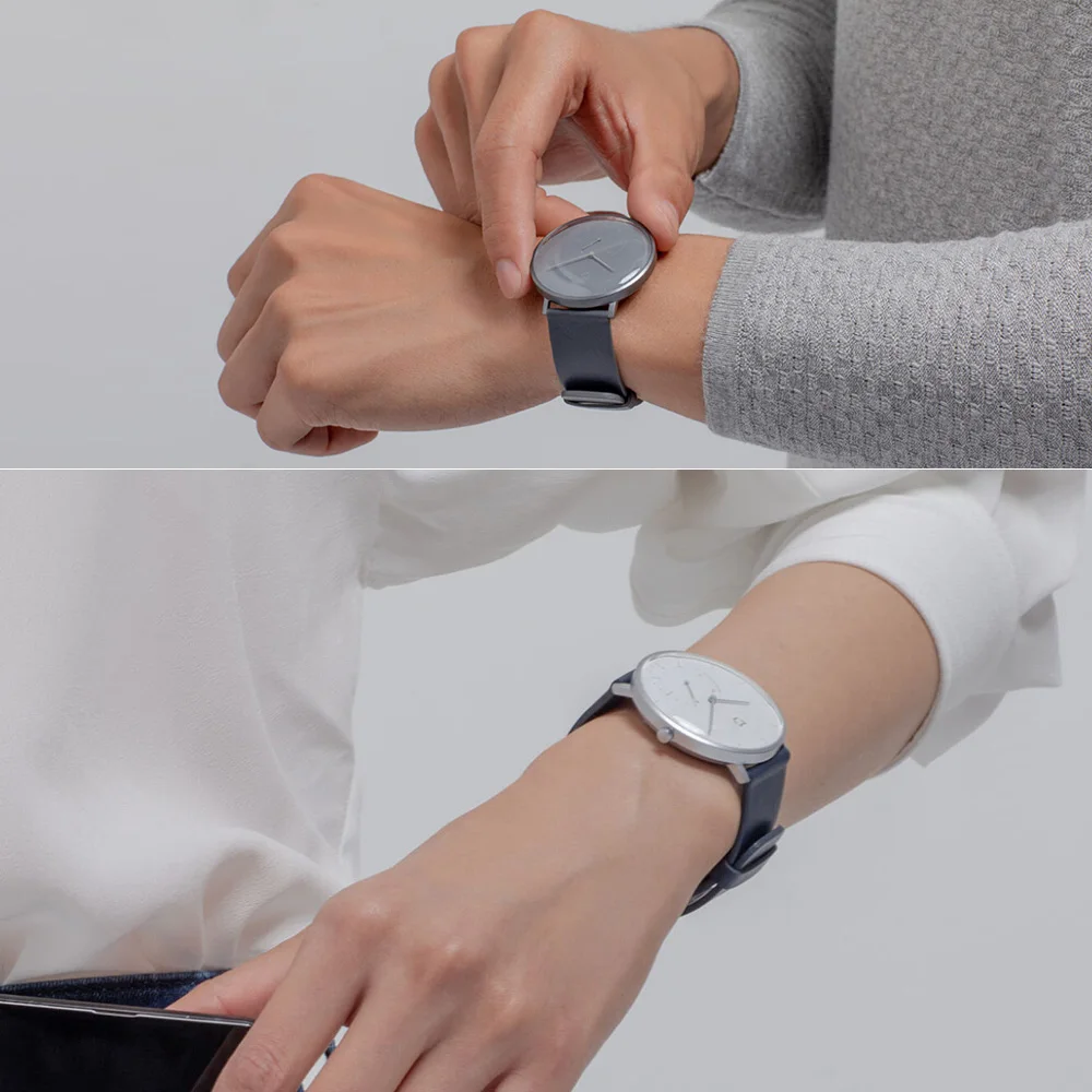 Оригинальные кварцевые часы Xiao mi jia, водонепроницаемые, с двойным циферблатом, с будильником, спортивный датчик, BLE4.0, беспроводное подключение к Smart mi Home APP