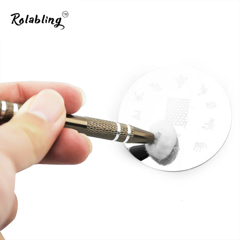 

Rolabling 1PC New Arrival Manicure Cotton Claw Clean Nail Art Template Claw Nail Stamp Plates Tool Nail Tools
