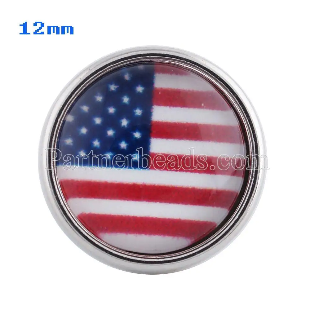 

10pcs/lot Partnerbeads Small 12mm Snap Glass Button Jewelry Ginger Snap Jewelry Free Shipping KT0028
