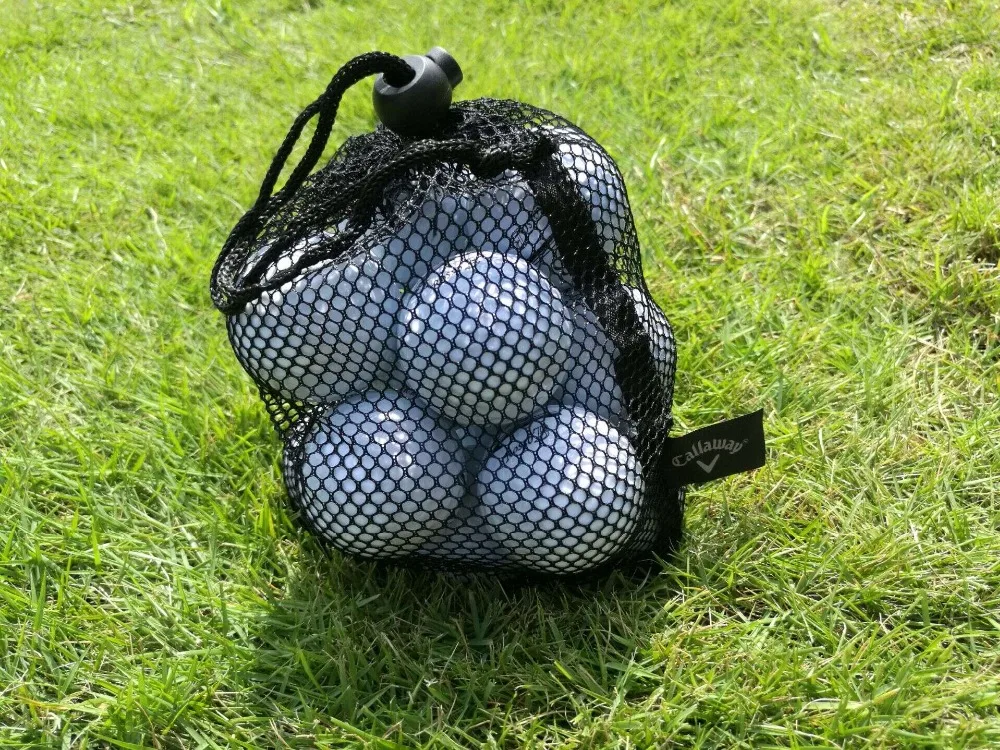 14*20cm Black Nylon Golf Ball Bag Mesh Nets Bag Pouch Golf Table Tennis