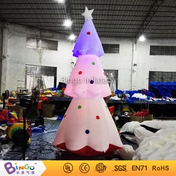 

3 Meters high Inflatable Christmas Tree Decorative customized airblown LED lighting christmas tree 16 colors change toys