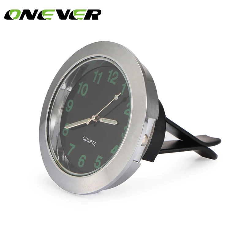 

Onever Car-Styling Quartz Clock Car Decoration Ornament Vehicle Auto Interior Watch Digital Pointer Air Conditioning Outlet Clip