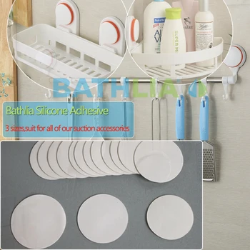 

Eco Friendly Silicone Adhesive Spare Double Sided Strong Sticky Heavy Duty Shelf Adhesive Suction Cup Spare Sticky