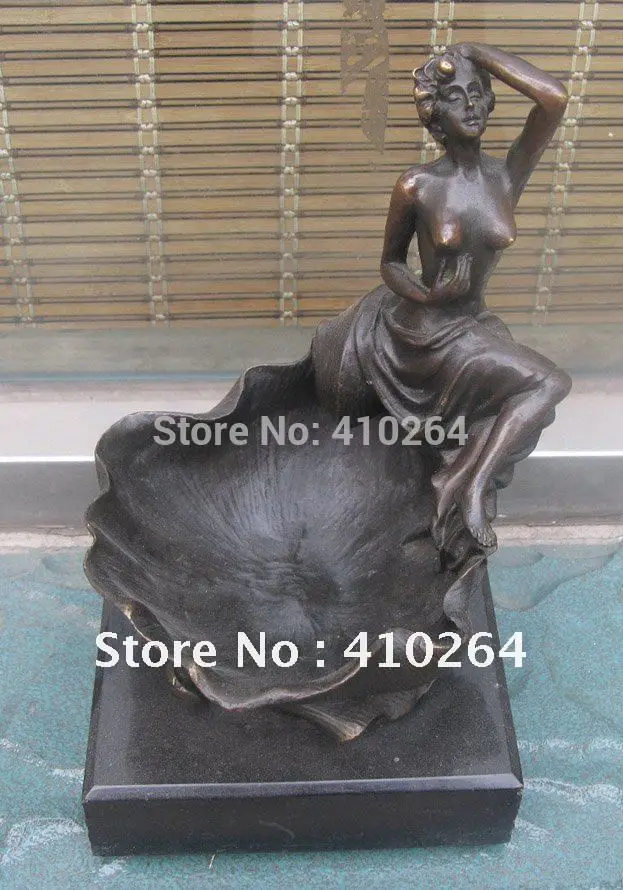 

large nudes art naked sexy nude lady Bathe at stone Bronze Statue