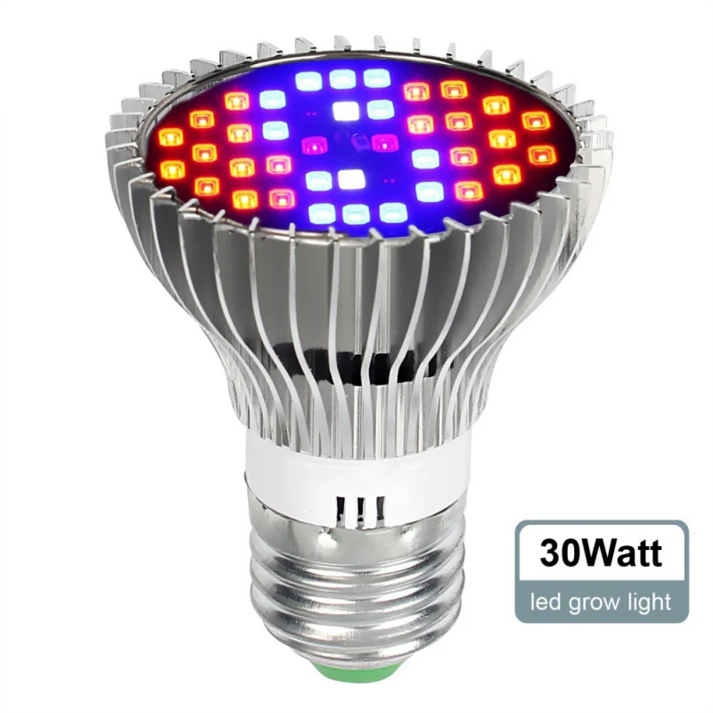 Led Grow Light E27 Led 30W Growing Lamp for Flower Plant ...