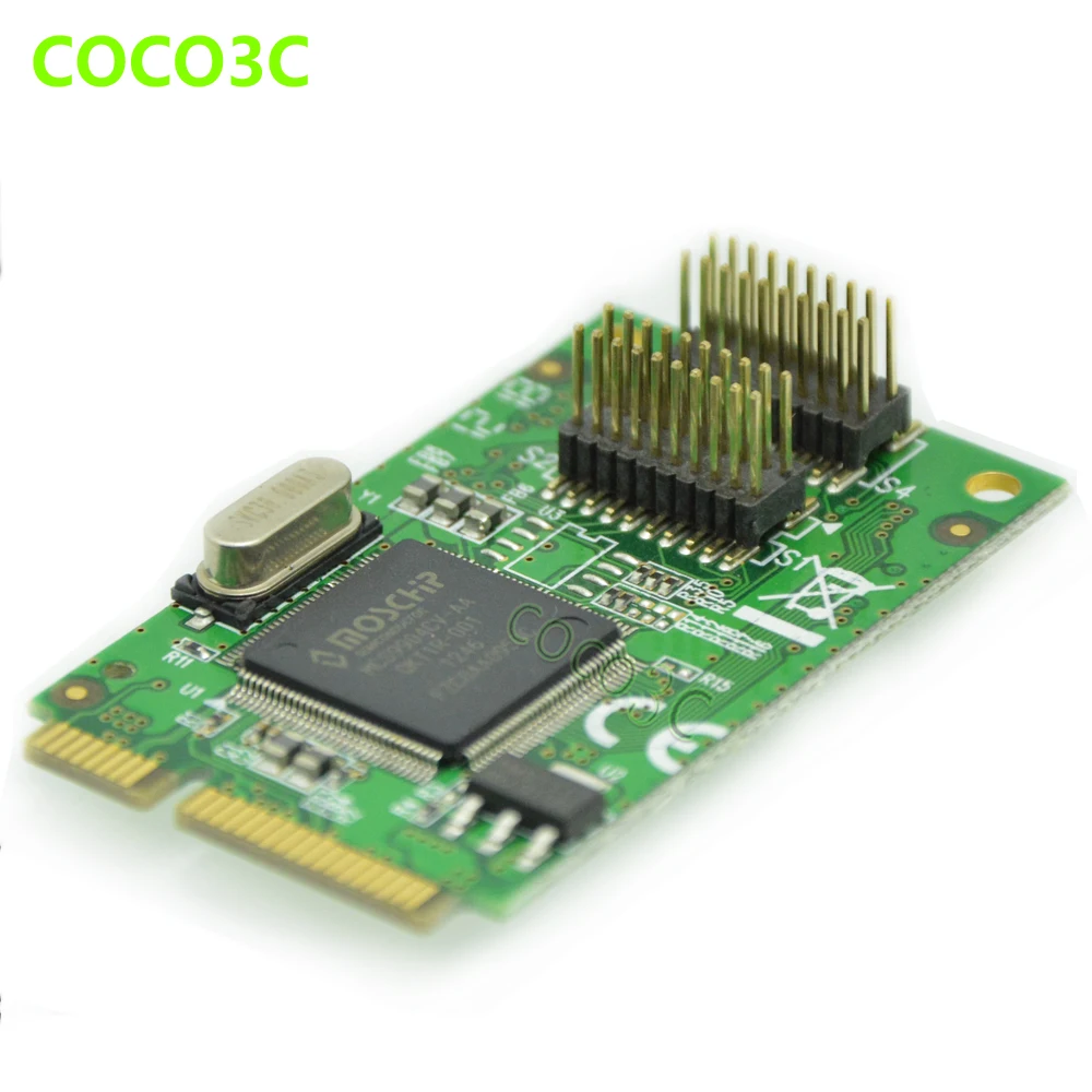  Mini PCI-express 4 puertos serie controlador de tarjeta de mini PCIe a RS-232 adaptador mini PCI-E 