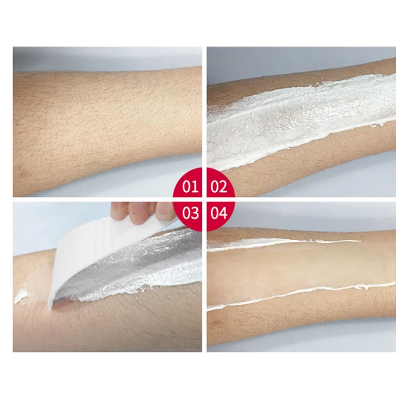 Organic Painless Depilatory Cream Legs Depilation Cream Hair Removal Armpit Women and Men Hair Removal Epilator with Wax Bean