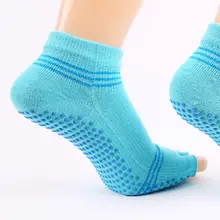 1 пара, женские спортивные носки, хлопковые носки для йоги с пятью пальцами, эластичные мягкие нескользящие носки из силикагеля, лидер продаж 0815