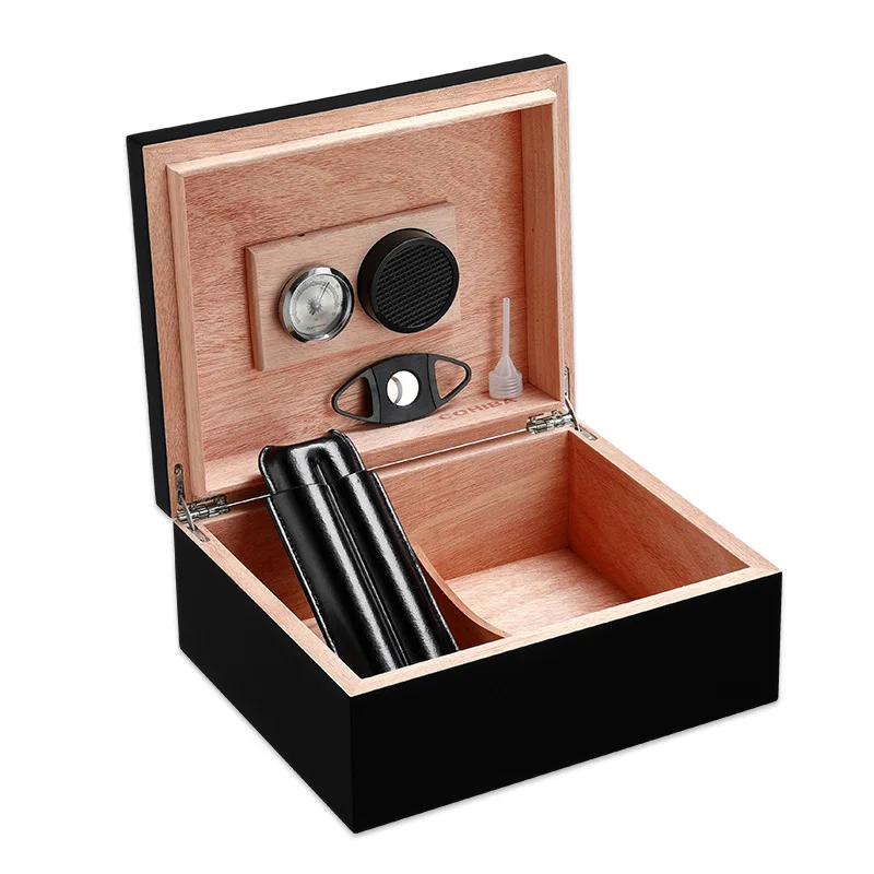CIGARLOONG сигары Box Set большое Ёмкость коробка с увлажнителем сигарный набор и нож HH-401