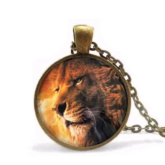 Женское и мужское ожерелье с подвеской Король Лев Aslan Очаровательное из латуни