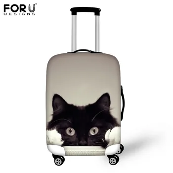 

FORUDESIGNS Thick Travel Accessories Cute Cat Dog Waterproof Anti-dust Rain Cover For 18''-30''Trunk Case Travel Suitcase Cover