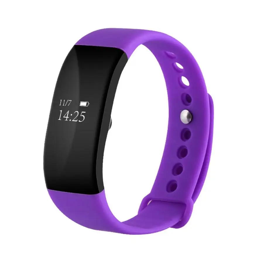 Прямая Bluetooth Smartband водонепроницаемый Сенсорный Экран фитнес отслеживание для Android IOS May.31 - Цвет: Фиолетовый