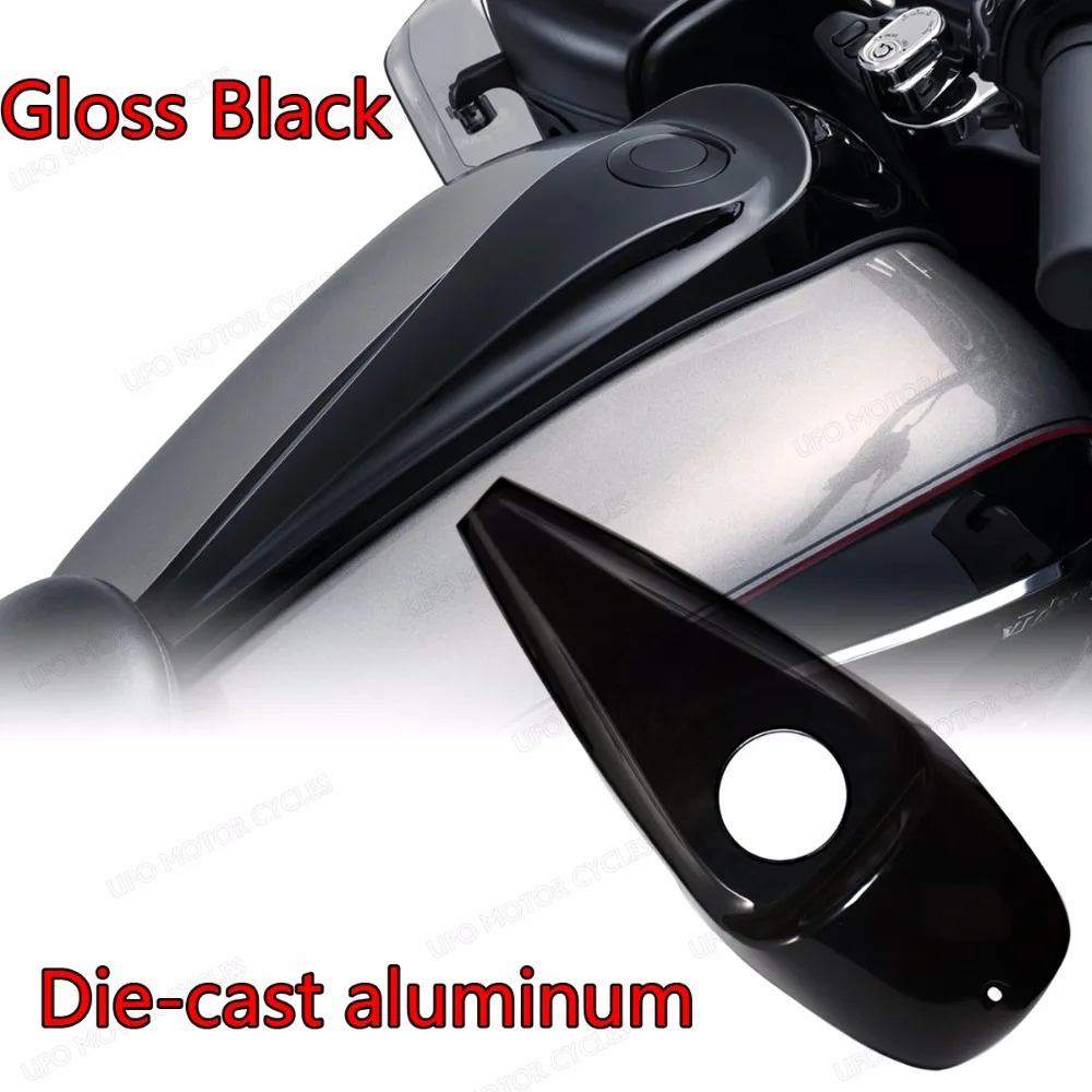 Gloss Black Smooth Fuel Tank Smooth Dash Console For Harley Touring