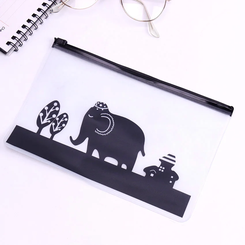 Kawaii Животные пенал; Забавный прозрачный скраб пенал из ПВХ для девочек детские школьные принадлежности для детей канцелярские принадлежности - Цвет: Elephant