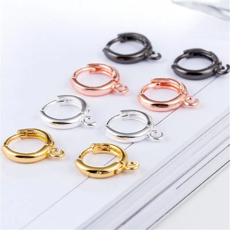 

New Fashion Jewelry 10PCS Earrings Accessories Silver/Black/Rose gold/Gold Selection Earrings Accessories DIY Making Finding