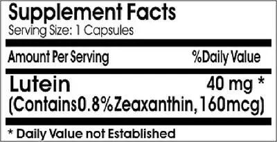 

Lutein 40 mg with Zeaxanthin - Eye Health